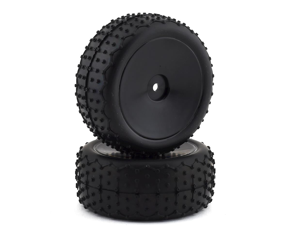 Mini Pin Wide Rear Premounted Tires with Black Wheels for 14B/14T (ASC21540)