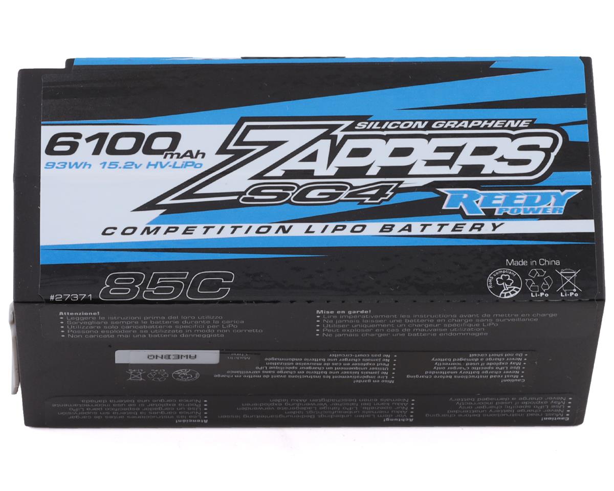 Reedy 6100mAh 15.2V 85C 4S Zappers HV SG4 LiHV Battery Pack with 5mm Bullet Plugs (ASC27371)