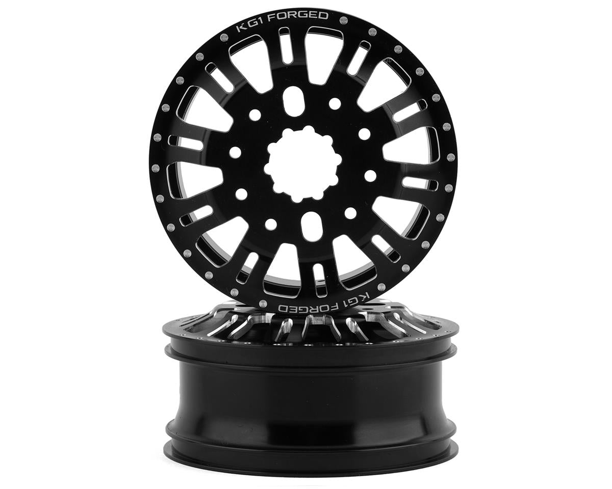 KG1 KD004 DUEL Front Dually Aluminum Wheel (Black) (2) (CEGCKD0601)