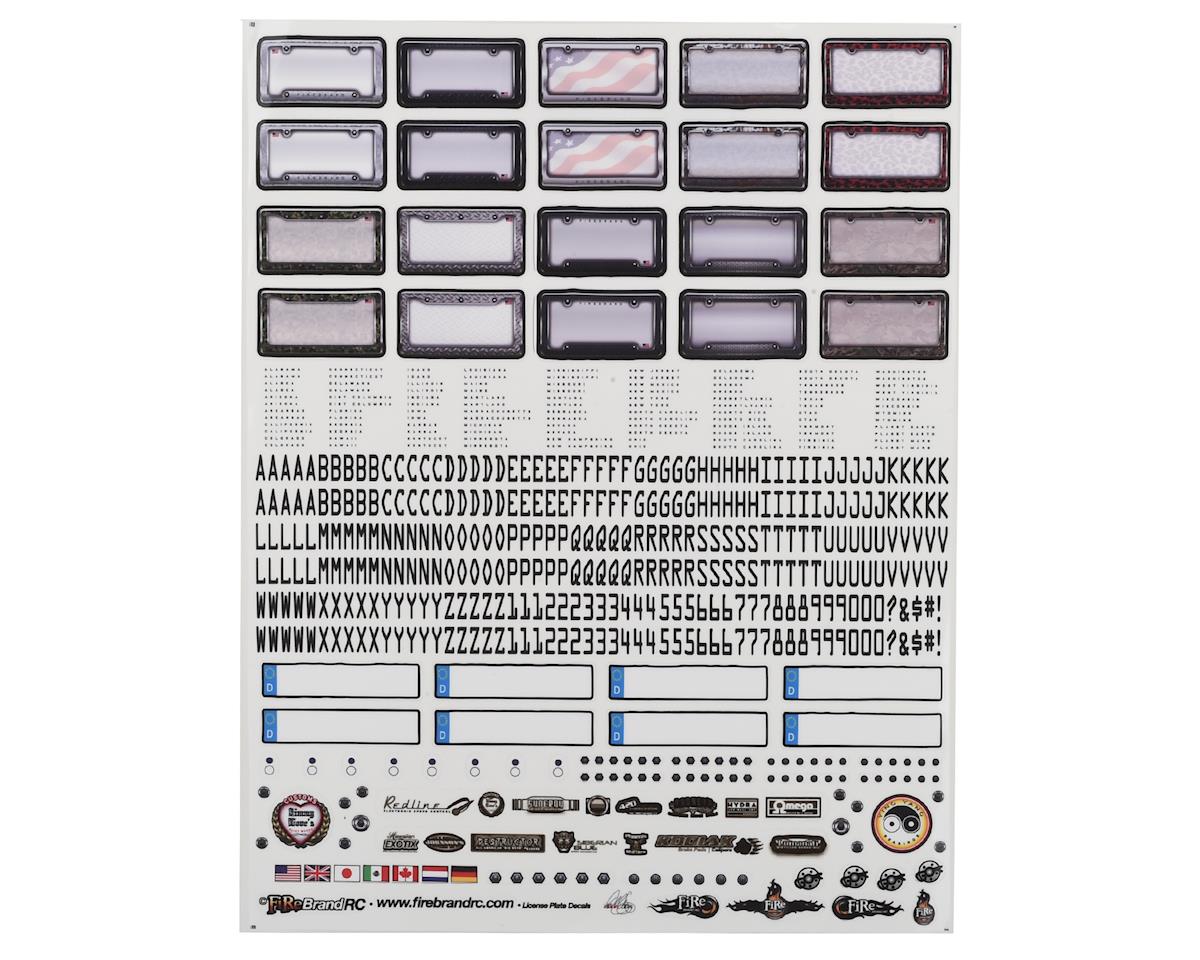 Customizable License Plate Decal Sheet 8.5x11" (FBR1DECLIC848)