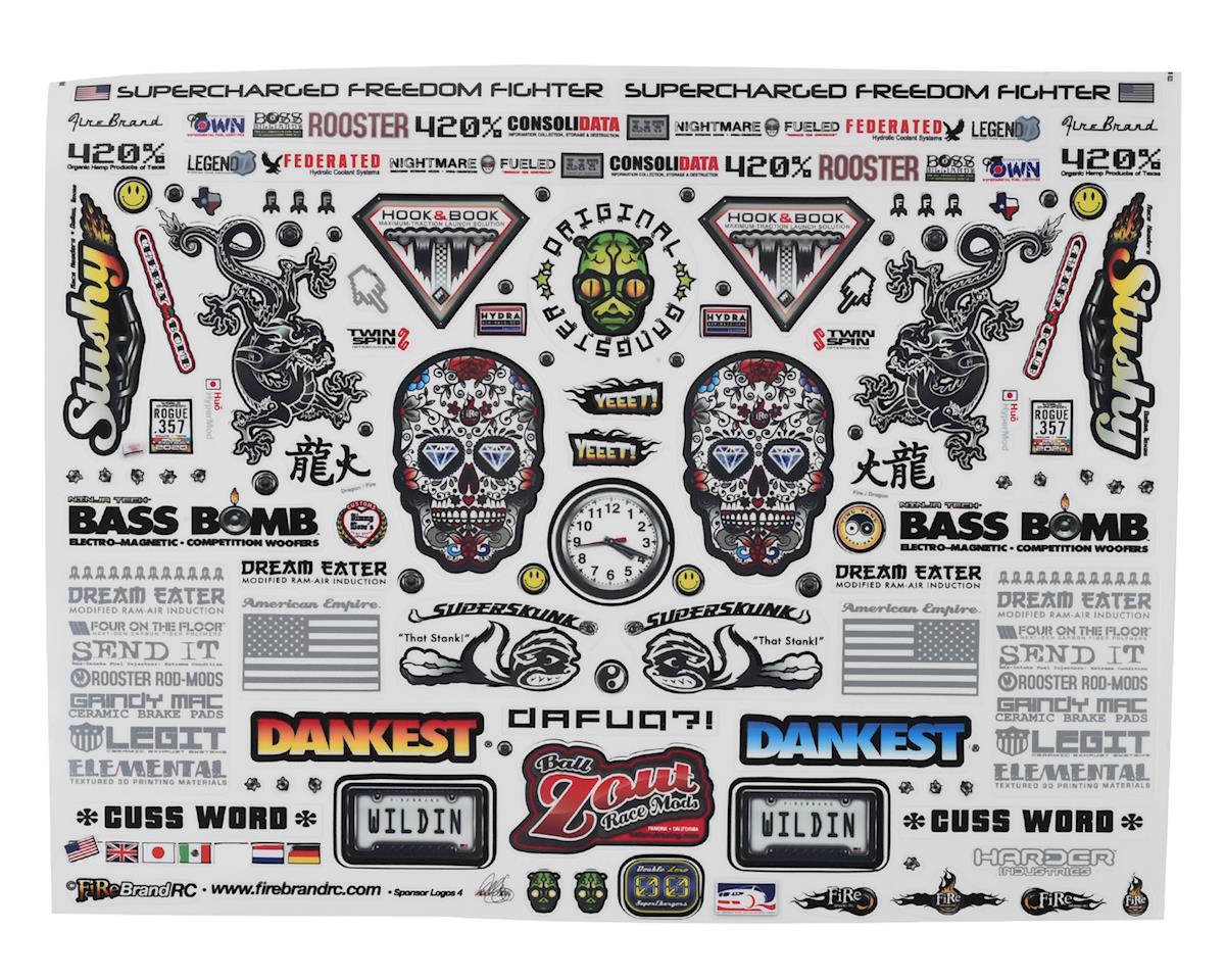 Sponsor Logos 4 Decal Set 8.5x11" (FBR1SCLDTL165)