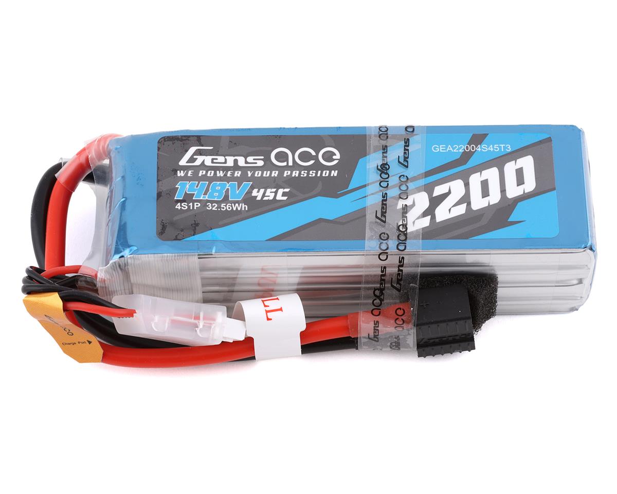 2200mAh 14.8V 45C 4S LiPo Battery Pack with Universal Plug (GEA22004S45T3)
