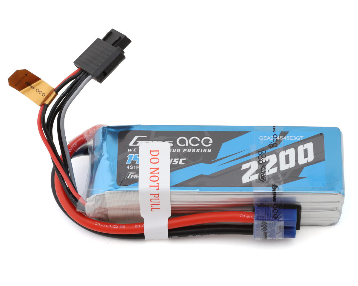 2200mAh 14.8V 45C 4S G-Tech Smart LiPo Battery Pack with EC3 Plug (GEA224S45E3GT)