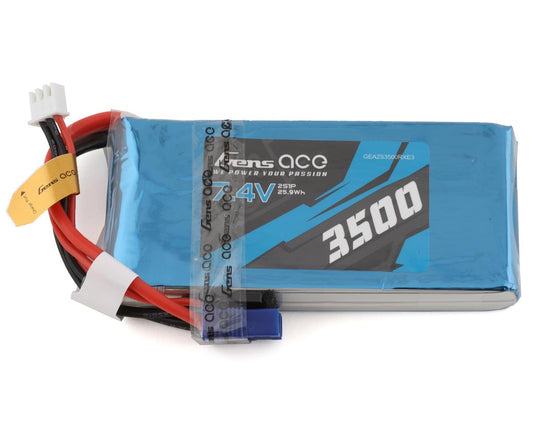3500mAh 7.4V 2S LiPo Receiver Battery Pack (GEA2S3500RXE3)