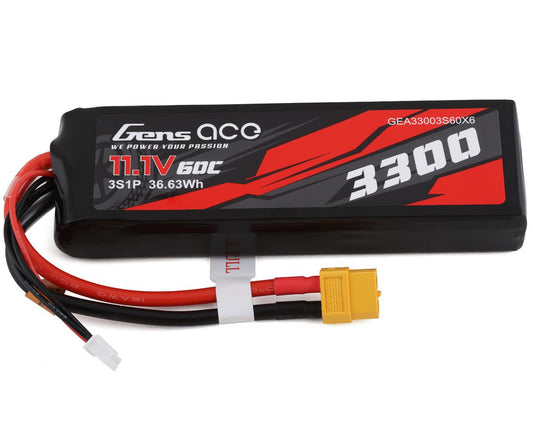 3300mAh 11.1V 60C 3S LiPo Battery Pack with XT60 Plug (GEA33003S60X6)