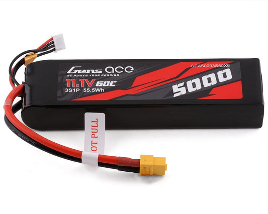 5000mAh 11.1V 60C 3S LiPo Battery Pack XT60 Plug (GEA50003S60X6)