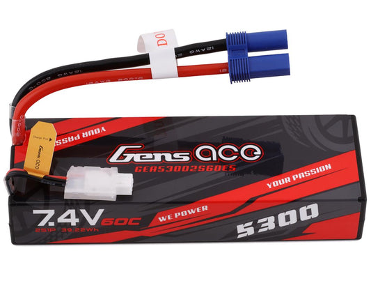 5300mAh 7.4V 60C 2S Hardcase LiPo Battery Pack with EC5 Plug (GEA53002S60E5)