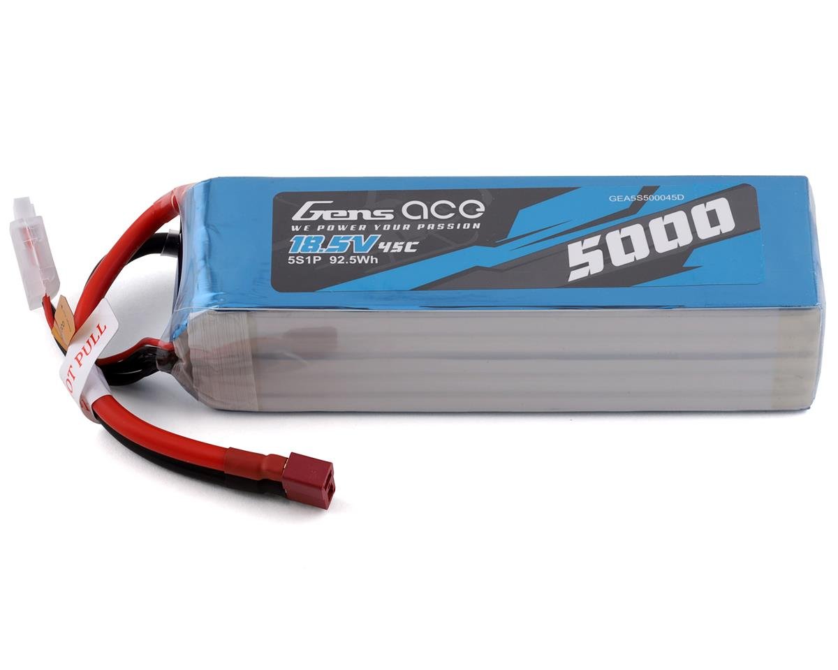 5000mAh 18.5V 45C 5S LiPo Battery Pack with Deans Plug (GEA5S500045D)