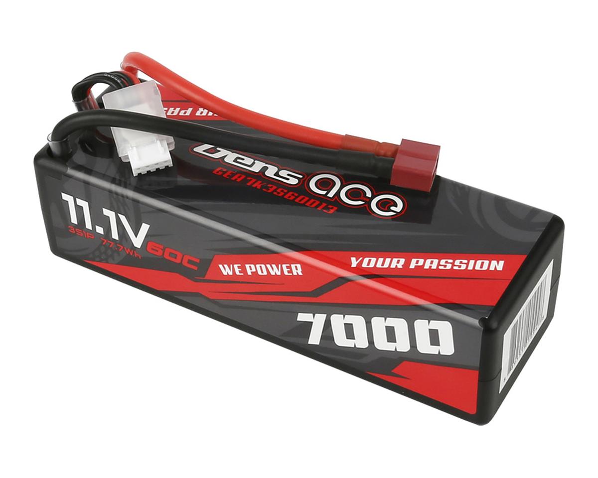7000mAh 11.1V 60C 3S Hardcase LiPo Battery Pack with Deans Plug (GEA7K3S60D13)