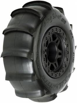 Sling Shot Short Course Tires Mounted on Raid 6x30 Wheels, Front or Rear for Traxxas Slash, Slash 4x4 (2) (PRO115810)