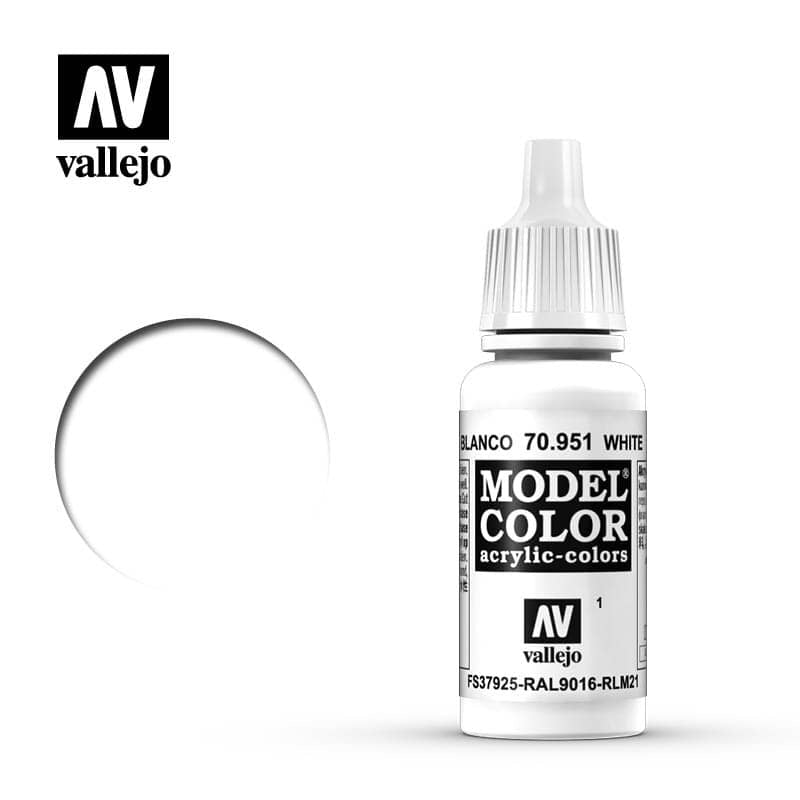 Model Color White Acrylic Paint 18ml Bottle (VLJ70951)