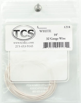 10' / 32 Gauge White Wire (TCS1218)