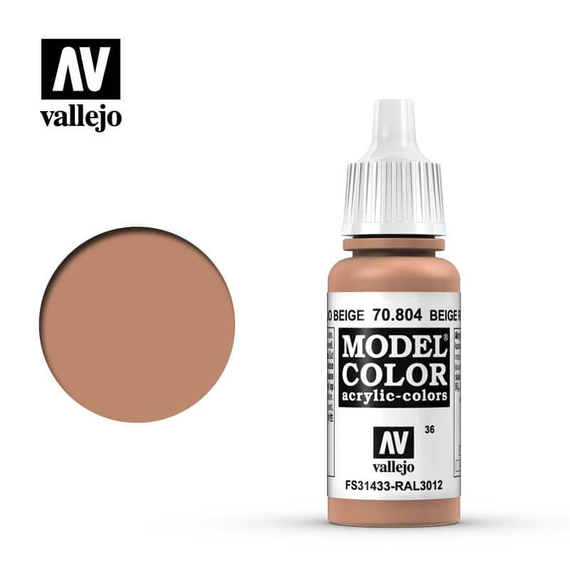 Model Color Beige Red Acrylic Paint 18ml Bottle (VLJ70804)