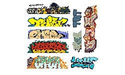 HO Graffiti Decals Mega Set #6 (9) (BLR2249)