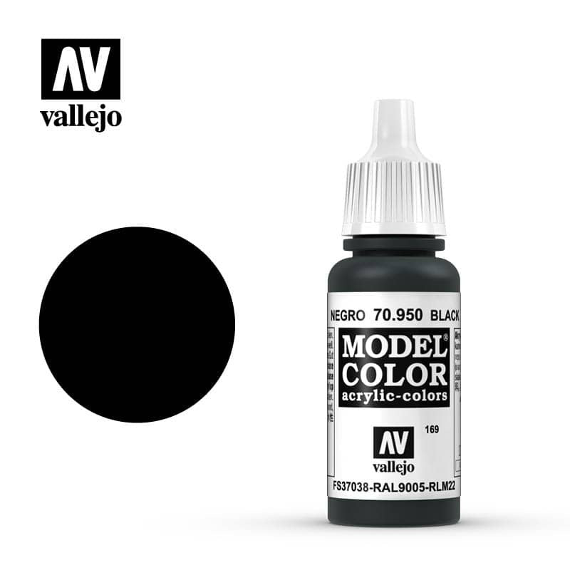 Model Color Black Acrylic Paint 18ml Bottle (VLJ70950)