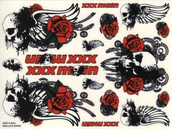 Skulls & Roses Sticker Sheet (XXXS033)