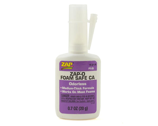 Zap-O Odorless Foam Safe CA Glue 0.7oz (PAAPT25)