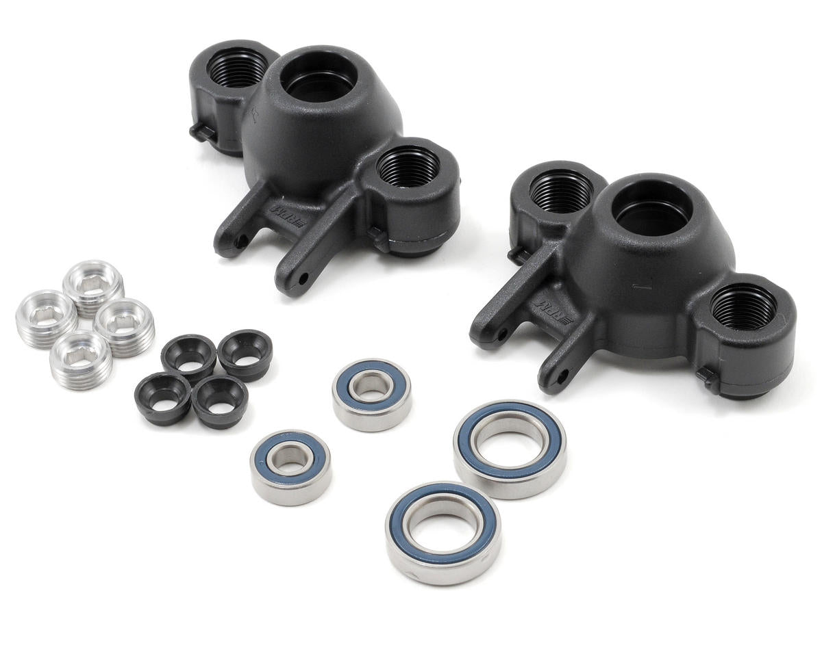 Black Axle Carriers and Oversized Bearings for Revo/Slayer (2) (RPM80582)