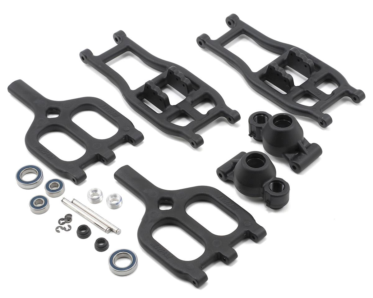 Black True-Track Rear A-Arm Conversion Kit for T-Maxx/E-Maxx (RPM80942)