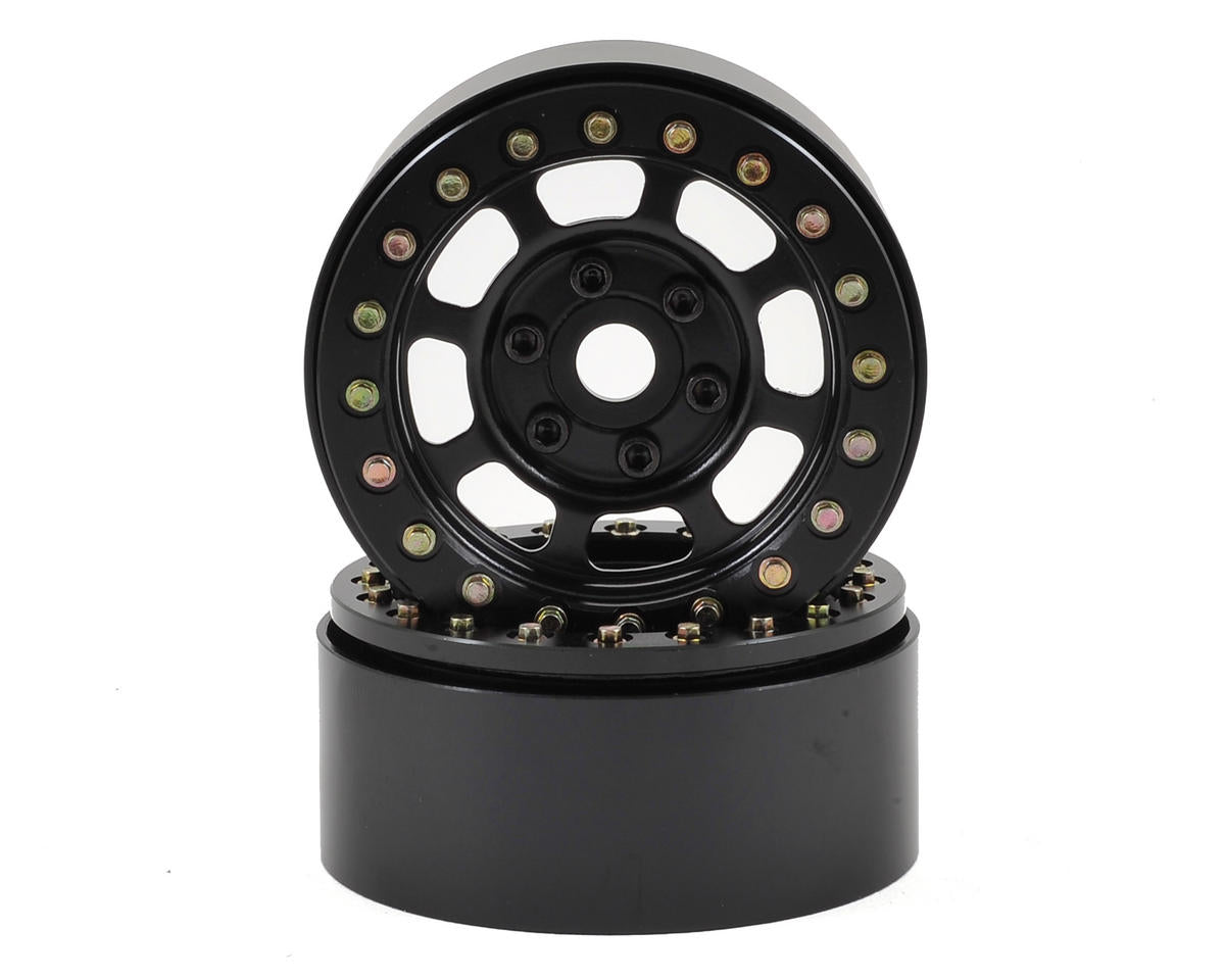 Steel Trail 1.9" Black Beadlock Wheels for 1/10 Rock Crawler (2) (SSD00076)