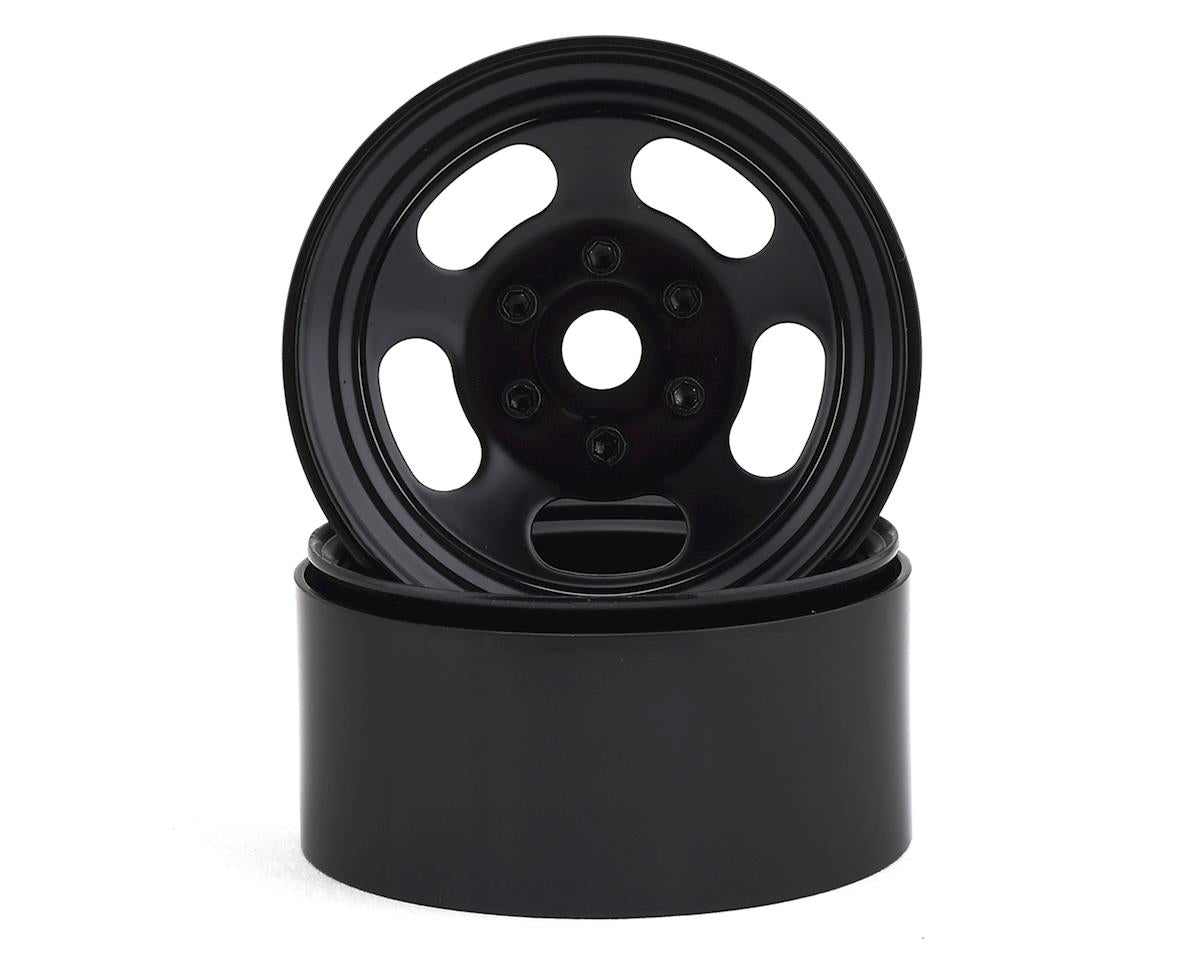 Steel Slot 1.9" Black Beadlock Wheels for 1/10 Rock Crawler (2) (SSD00274)