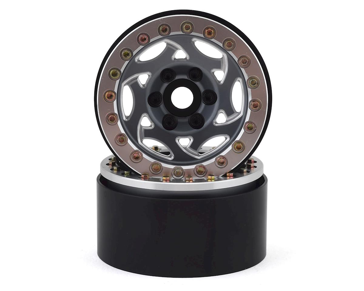 Aluminum Champion 1.9" Gray/Silver Beadlock Wheels for 1/10 Rock Crawler (2) (SSD00402)