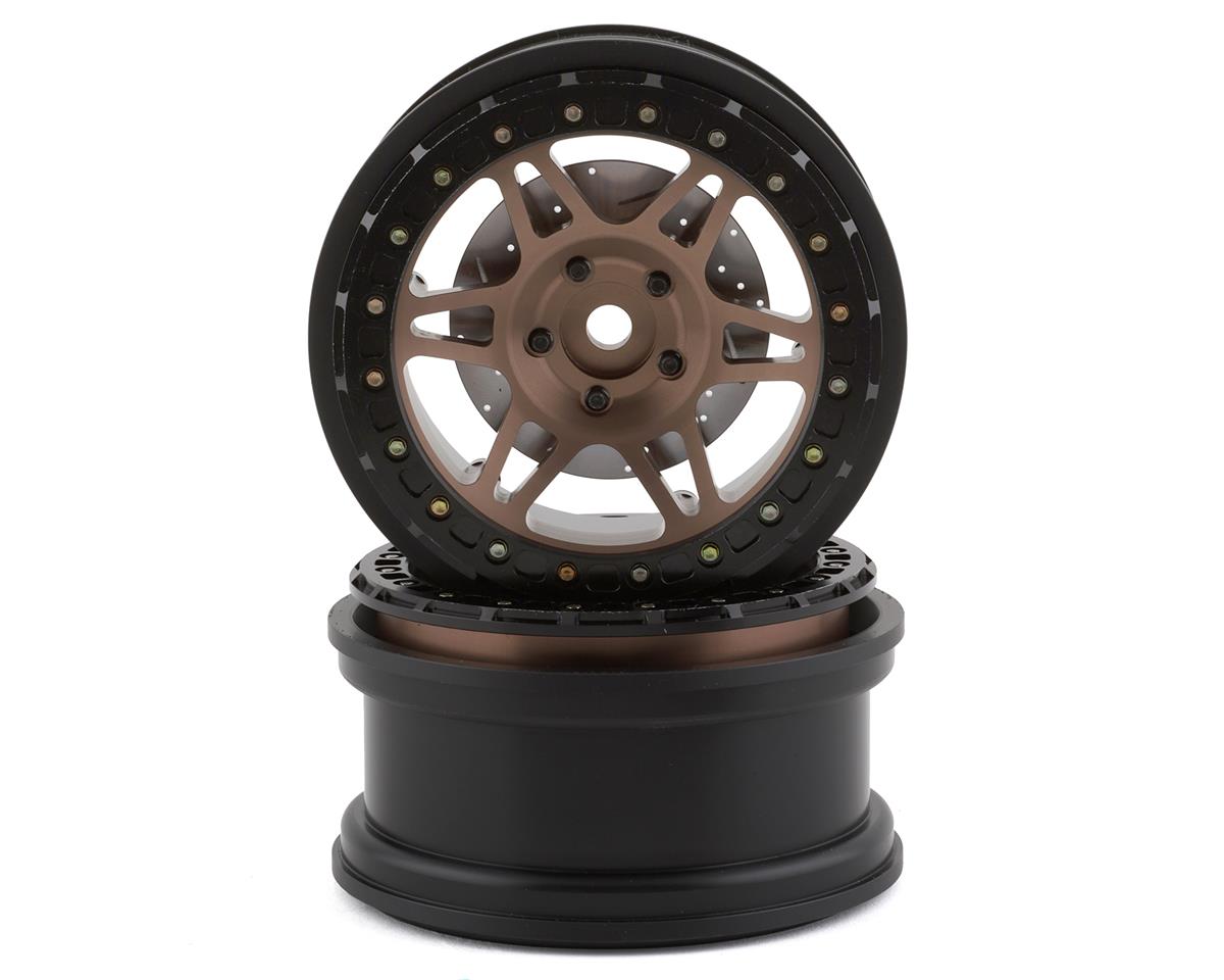 Aluminum Prospect Bronze Beadlock Wheels for SCX6 (2) (SSD00539