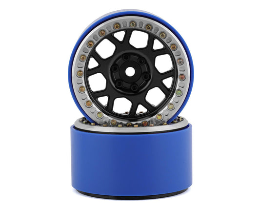 Aluminum Boxer Black Beadlock Wheels for 1/10 Rock Crawler and Pro-Line Tires (2) (SSD00567)