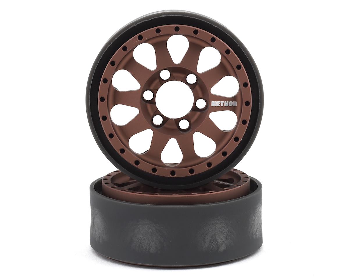 Aluminum Method 101 V2 1.9" Bronze/Black Beadlock Wheels for 1/10 Rock Crawler (2) (VPS07762)