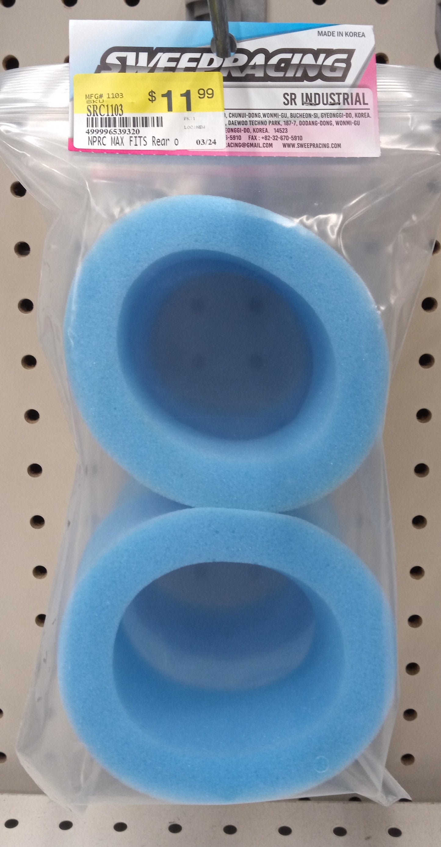 NPRC MAX FITS Rear Open Cell EXP Med Blue Dot Foam