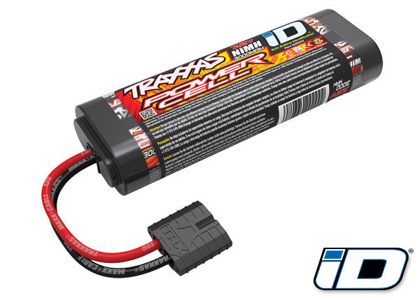 3000mAh 7.2V 6-Cell Flat Power Cell Long NiMH Battery Pack with Traxxas ID Plug (TRA2922X)