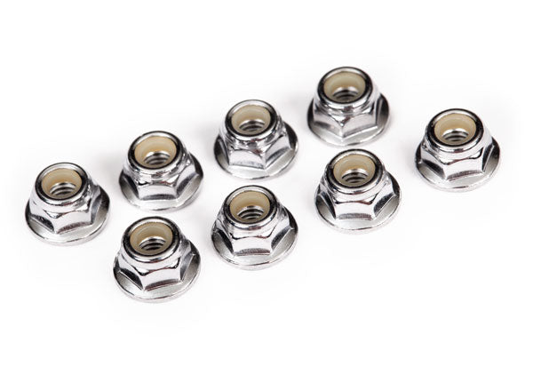 Flanged Lock Nuts 4mm (8) (TRA3647)