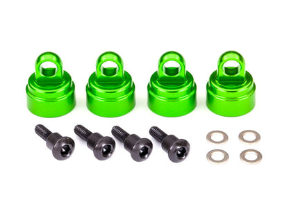 Aluminum Shock Caps Green for Ultra Shocks (4) (TRA3767G)