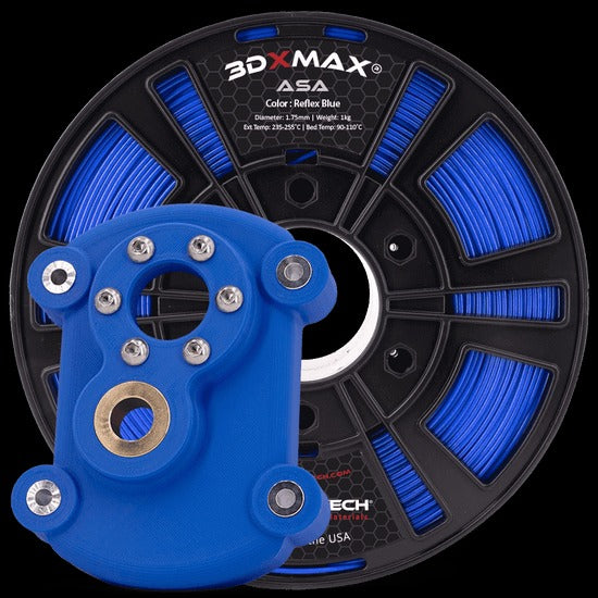 3DXMAX ASA 3D Printer Filament 1.75mm Diameter 1kg Reflex Blue (3DXASA1011000BL9)