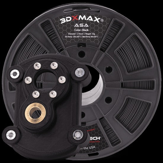 3DXMAX ASA 3D Printer Filament 1.75mm Diameter 1kg Black (3DXASA1011000BK1)