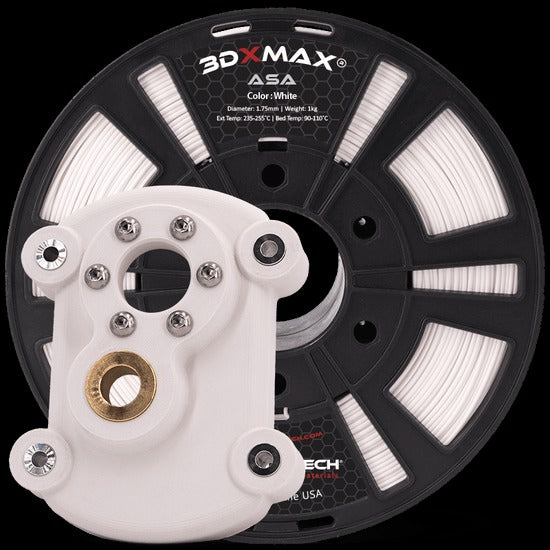 3DXMAX ASA 3D Printer Filament 1.75mm Diameter 1kg White (3DXASA1011000WT1)