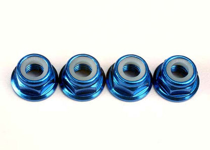 Aluminum Flanged Lock Nuts 5mm (4) (TRA4147X)