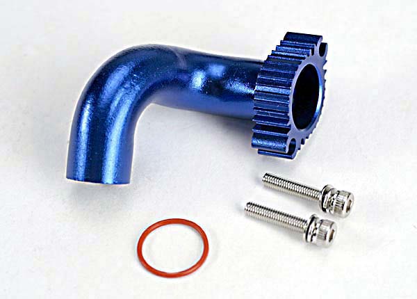 Aluminum Exhaust Header with Blue for TRX 2.5 (TRA5287)