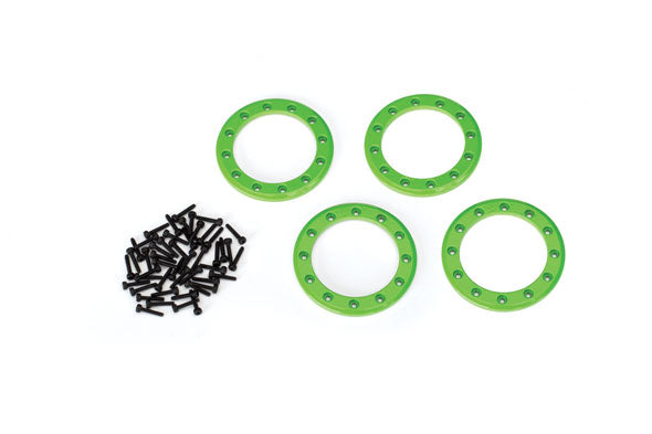 Aluminum 1.9" Beadlock Rings Green for TRX-4 (4) (TRA8169G)