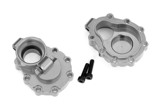 Aluminum Inner Rear Portal Drive Housing Charcoal Gray for TRX-4 (2) (TRA8253A)