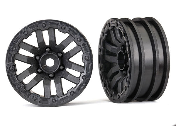 Split Spoke 1.9" Black Wheels for TRX-4 (2) (TRA8271)