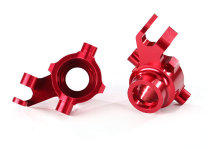 Aluminum Steering Blocks Red for Maxx (2) (TRA8937R)