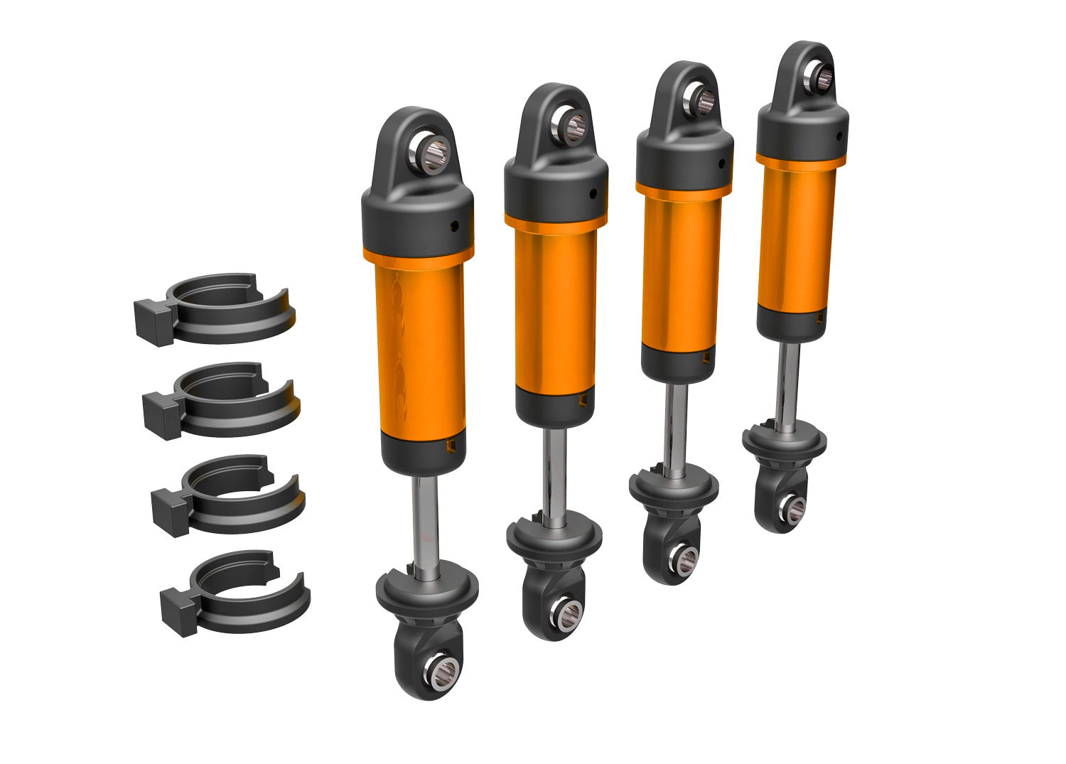 Shocks, GTM, 6061-T6 aluminum (TRA9764ORNG)