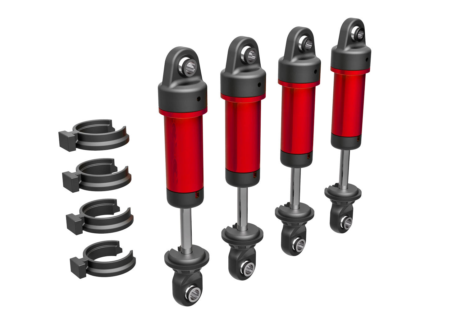 Shocks, GTM, 6061-T6 aluminum (TRA9764RED)