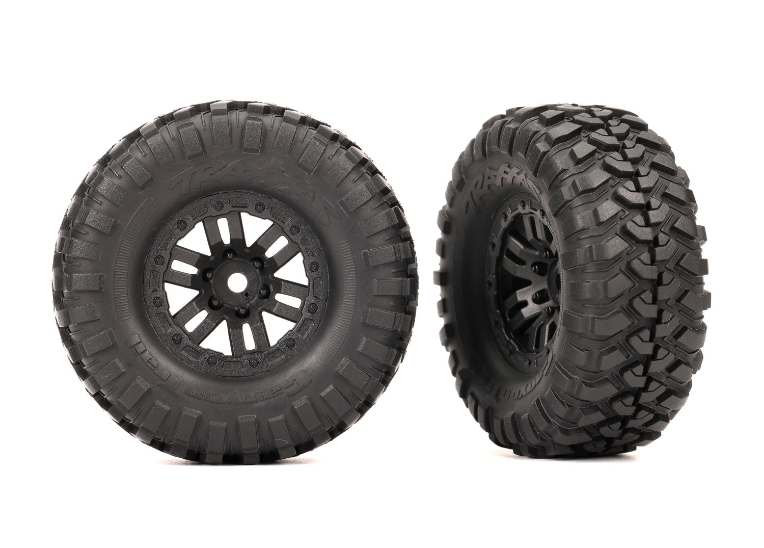Canyon Trail 1.0" Premounted Tires with Black Defender Wheels for TRX-4M (2) (TRA9773)