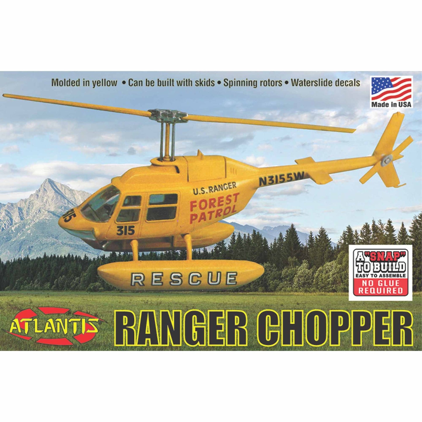 Forest Patrol Rescue Helicopter Snap (AANM1025)