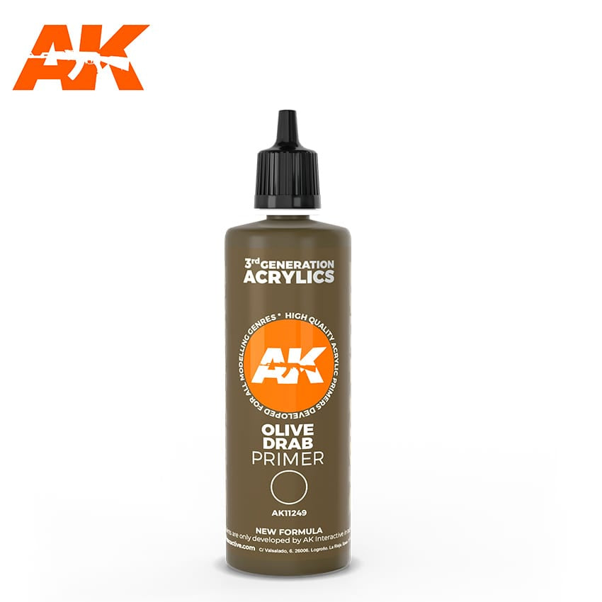 3G Olive Drab Primer 100ml Bottle (AKI-11249)