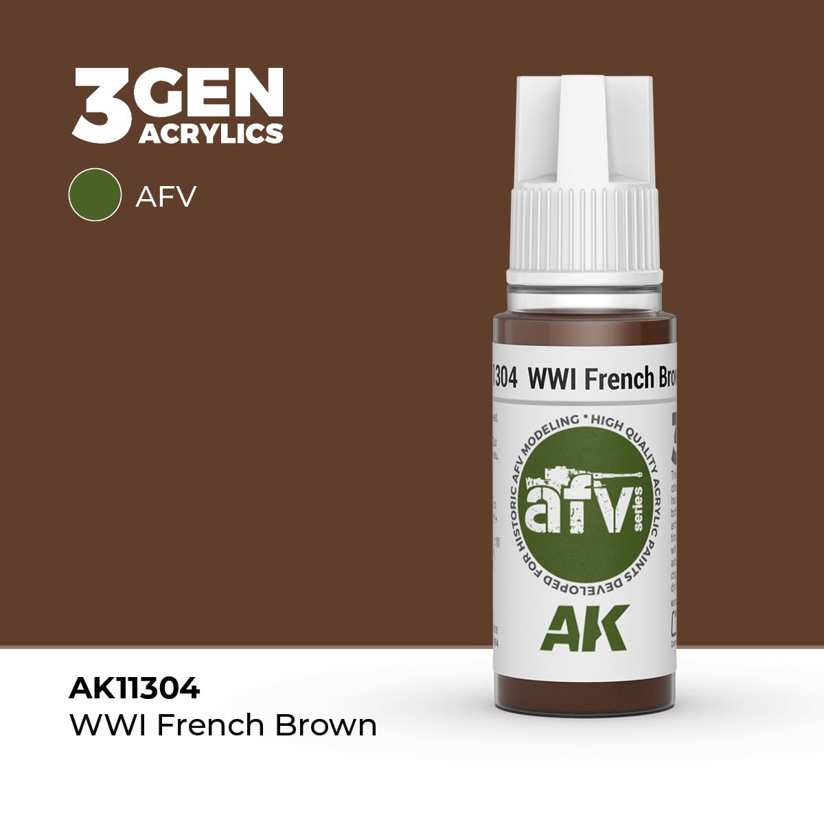 3G WWI French Brown 17ml Bottle Acrylic Paint (AKI-11304)