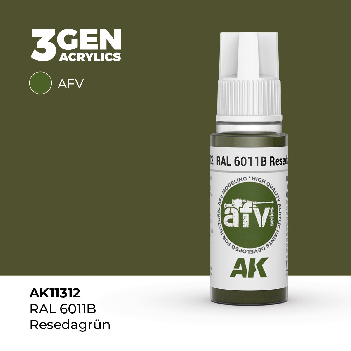 3G RAL 6011B Resedagrün 17ml Bottle Acrylic Paint (AKI-11312)