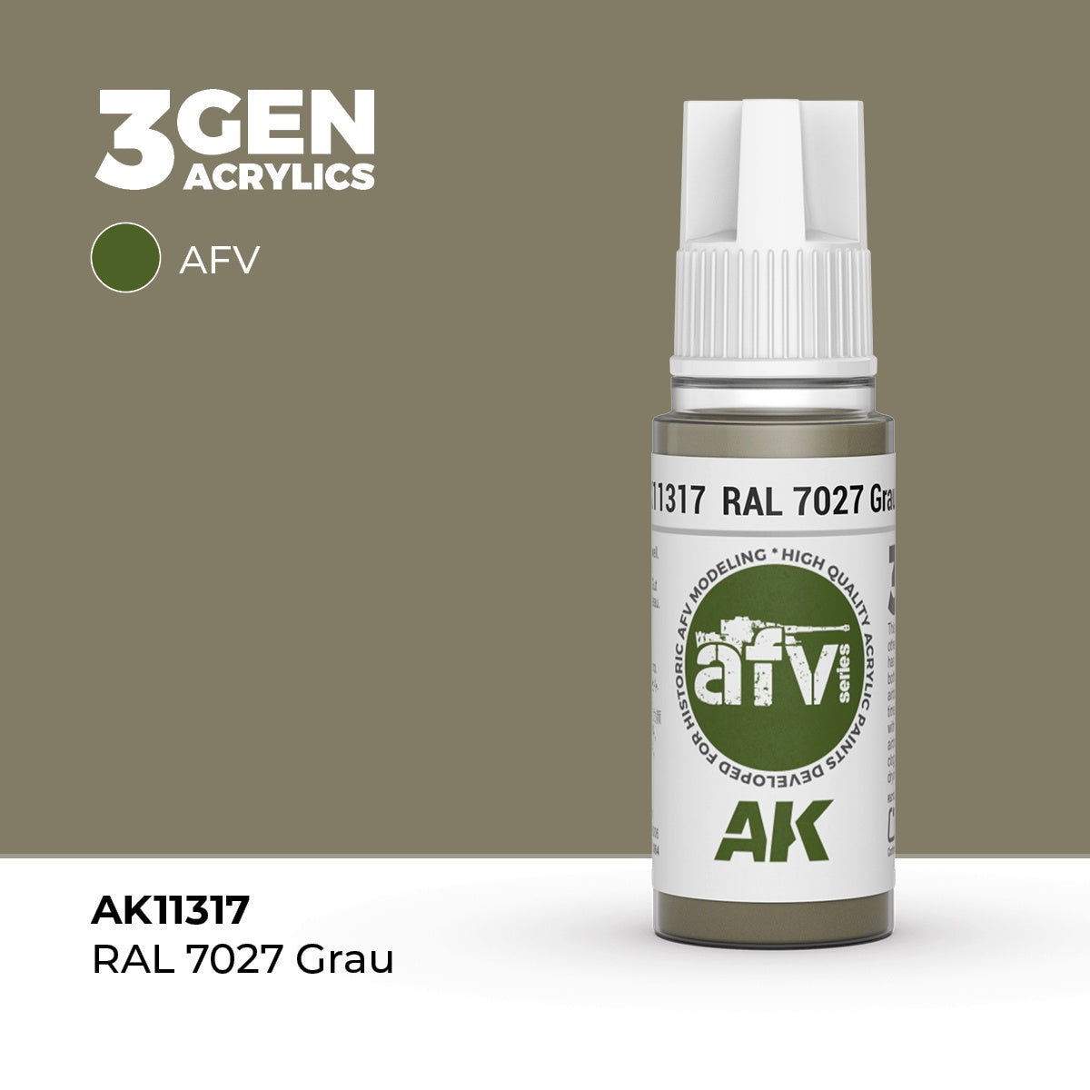 3G RAL 7027 Grau 17ml Bottle Acrylic Paint (AKI-11317)